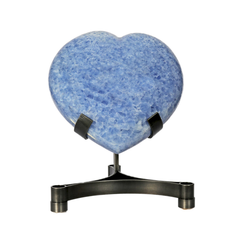 Image 2 for Blue Calcite Heart On Custom Stand