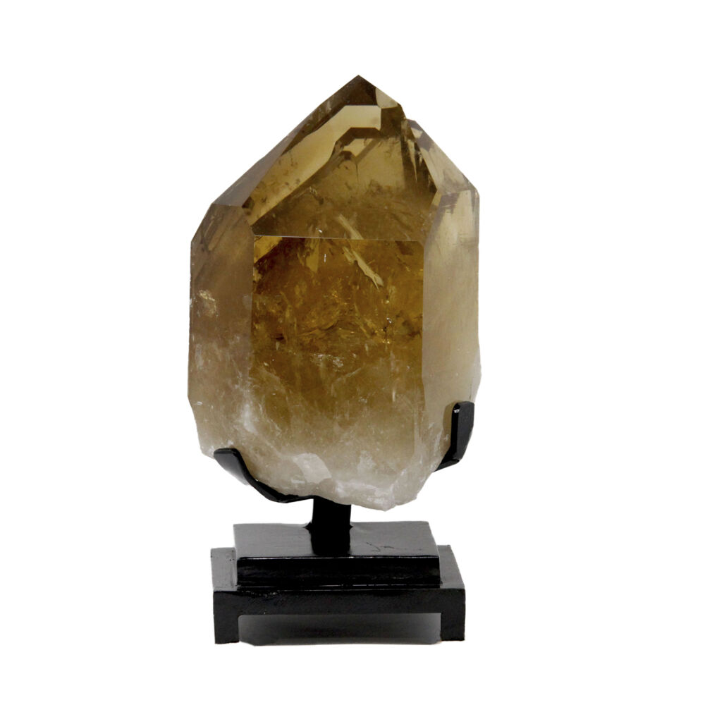 Image 2 for Natural Citrine Point On Black Fitted Stand