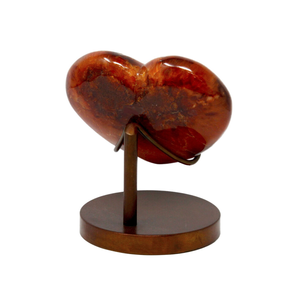 Image 2 for Carnelian Heart In Custom Stand