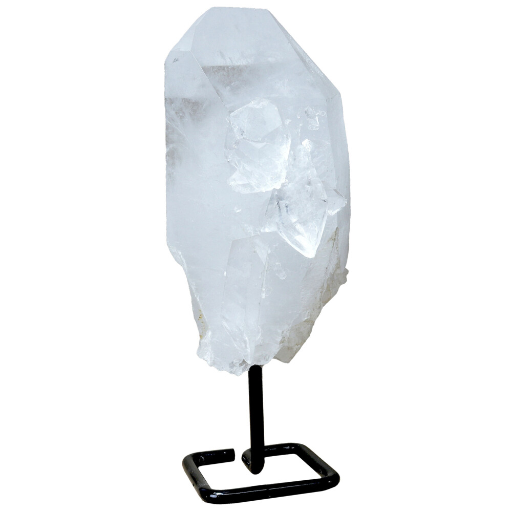 <span></span><span style="font-family: "EB Garamond";">Quartz Point Cluster On Rounded Square Post Stand</span> Quartz Point Cluster On Rounded Square Post Stand