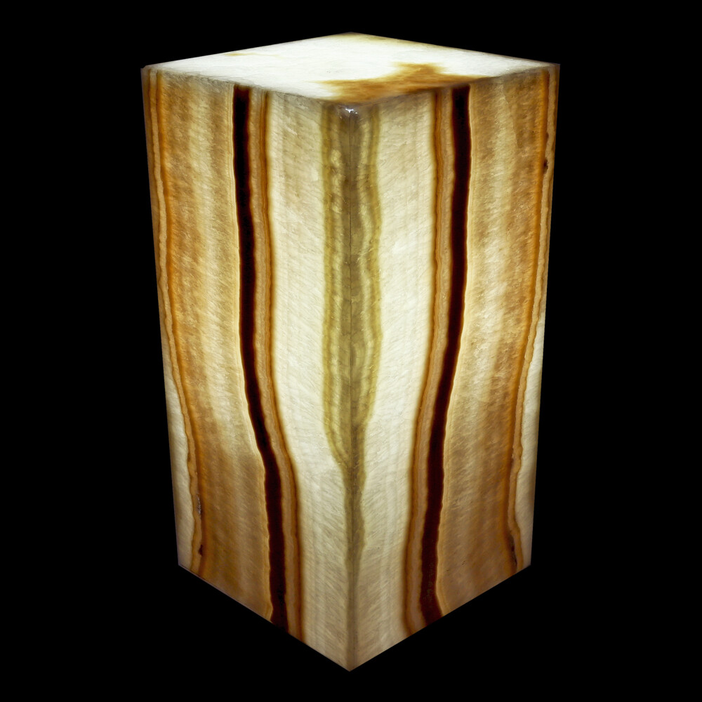 Image 2 for Onyx Luminary - 6" Sq. X 12" Amber