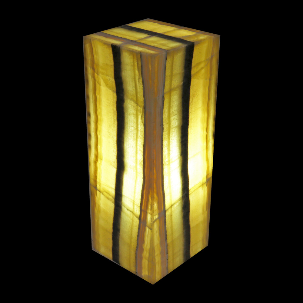 <span></span><span style="font-family: "EB Garamond";">Onyx Luminary - 6" Sq. X 16" Yellow With Black Stripe</span> Onyx Luminary - 6" Sq. X 16" Yellow With Black Stripe