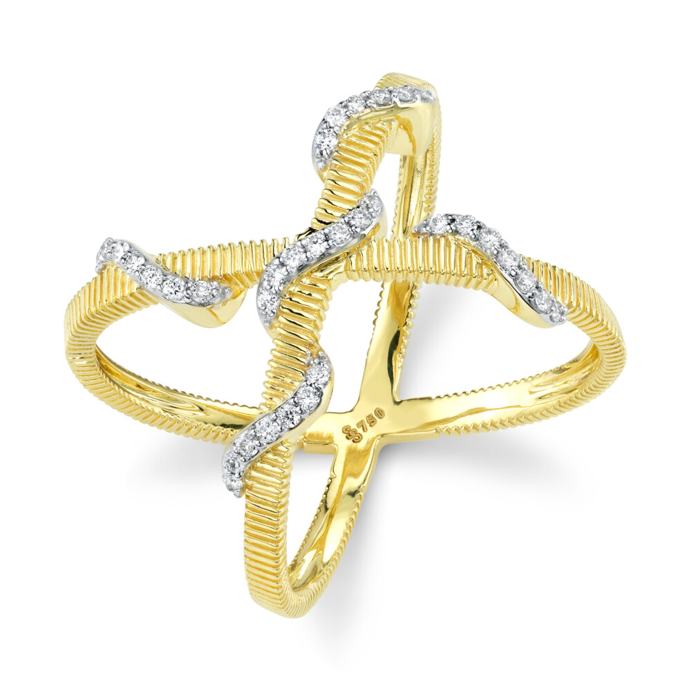 Image 2 for Crisscross Diamond Wrap Ring