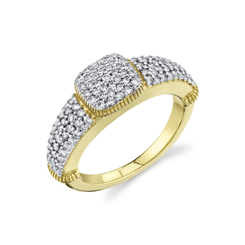 Image 2 for Pave Diamond Pinky Ring