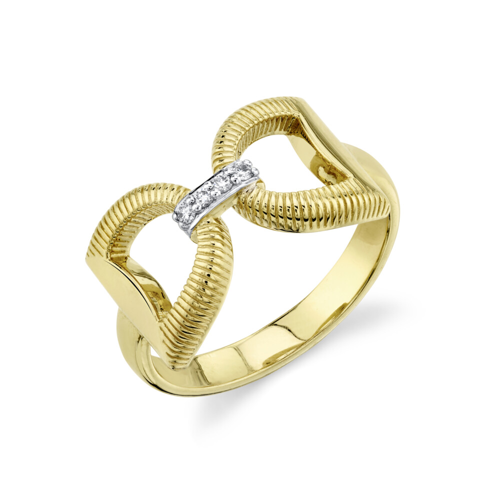 Image 2 for Horse Bit Ring With Diamonds