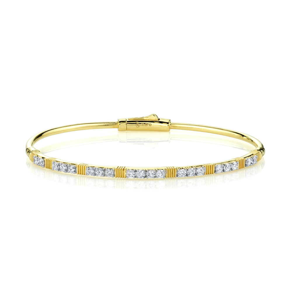 Image 2 for DIAMOND AND STRIE BANGLE