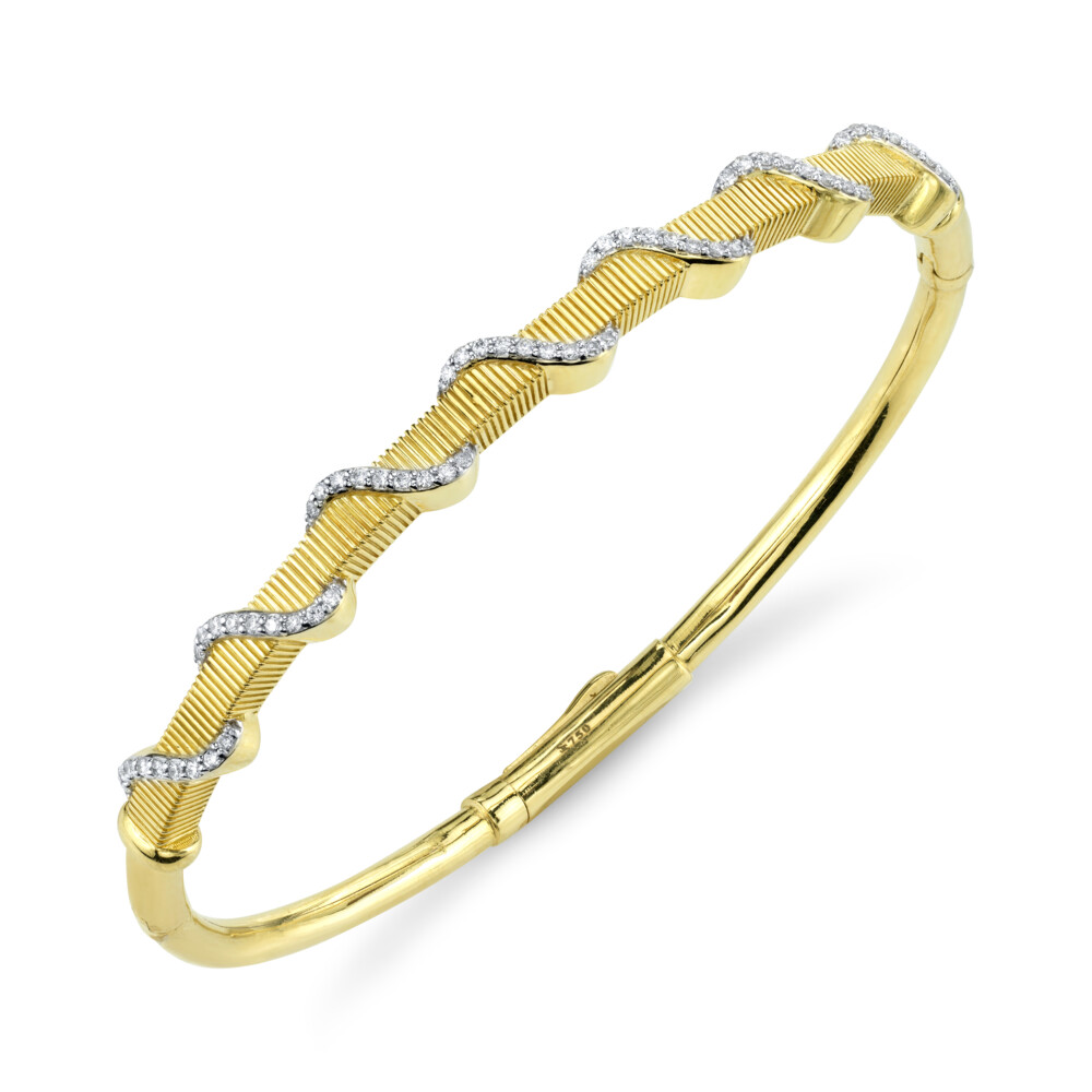 Image 2 for Diamond Wrapped Strie Bangle