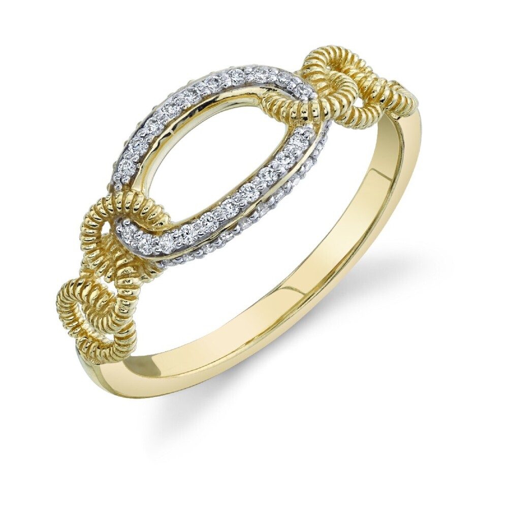 Image 2 for Pave Diamond Link Ring