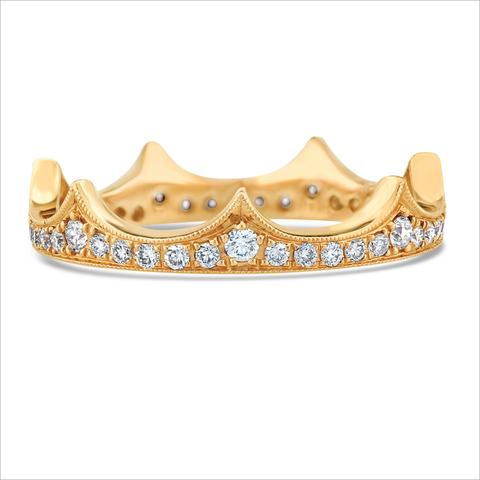 Beverley K Thin Crown Ring in 18k Yellow Gold with DIA: 0.37tcw
Avaliable in Size 6.75 for Immediate Shipment Beverley K Thin Crown Ring