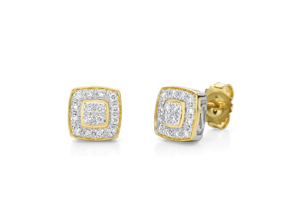 18 karat Yellow Gold, 0.27 total carat weight Diamonds and stainless steel. Imported. - 03-27-9504-11 Classique - 03-27-9504-11 - ALOR