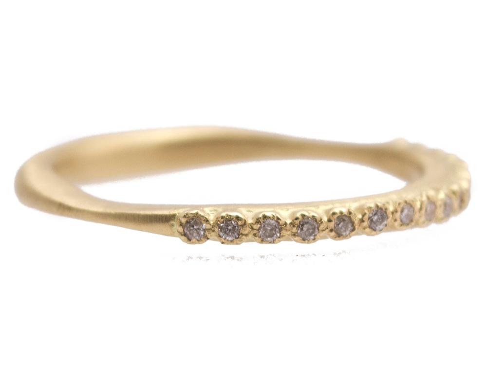 Collection: Sueno Style #: 10381 Description: Sueno 18K Yellow Gold 1mm white diamond stack ring. Diamond Weight 0.09ct 18k Yellow Gold Ring - 10381
