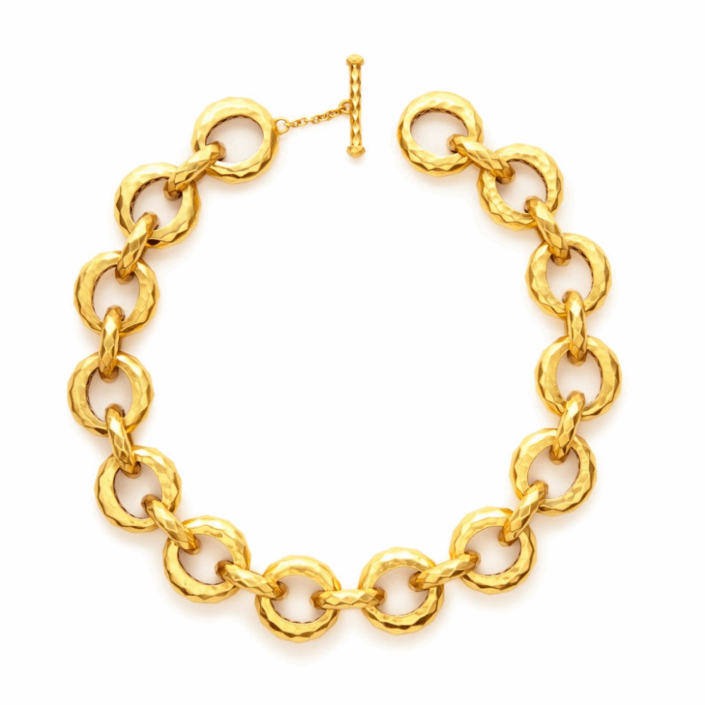 Savannah Link Necklace set in 24k gold plate over nickel free brass. Savannah Link Necklace