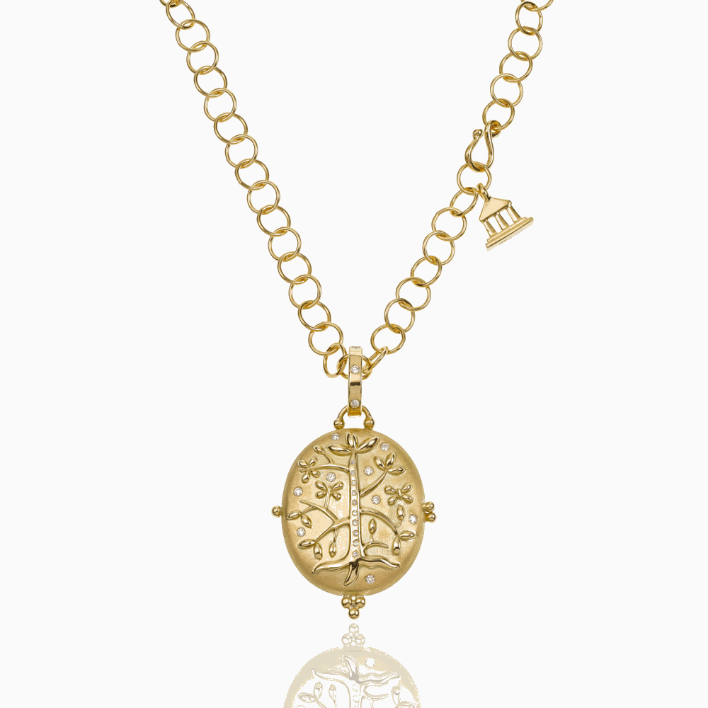 Image 2 for 18K Tree of Life Locket with diamond