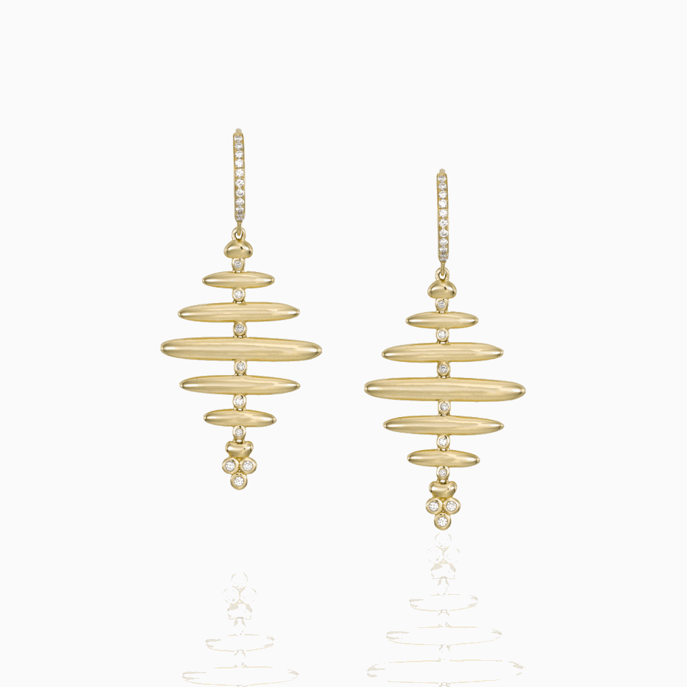 18K Honeycomb Earrings - Temple St. Clair 18K Honeycomb Earrings