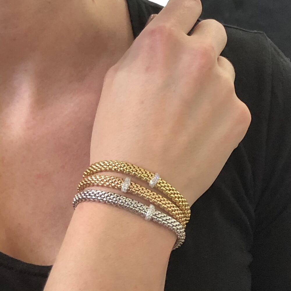 Image 2 for 18k Gold Flex'it Bracelet with Diamonds
