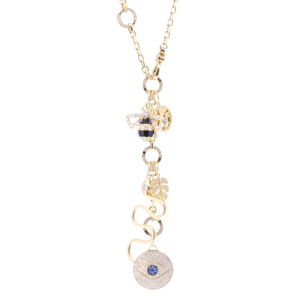 Image 2 for Yellow Gold All Seeing Eye Pendant with Diamonds