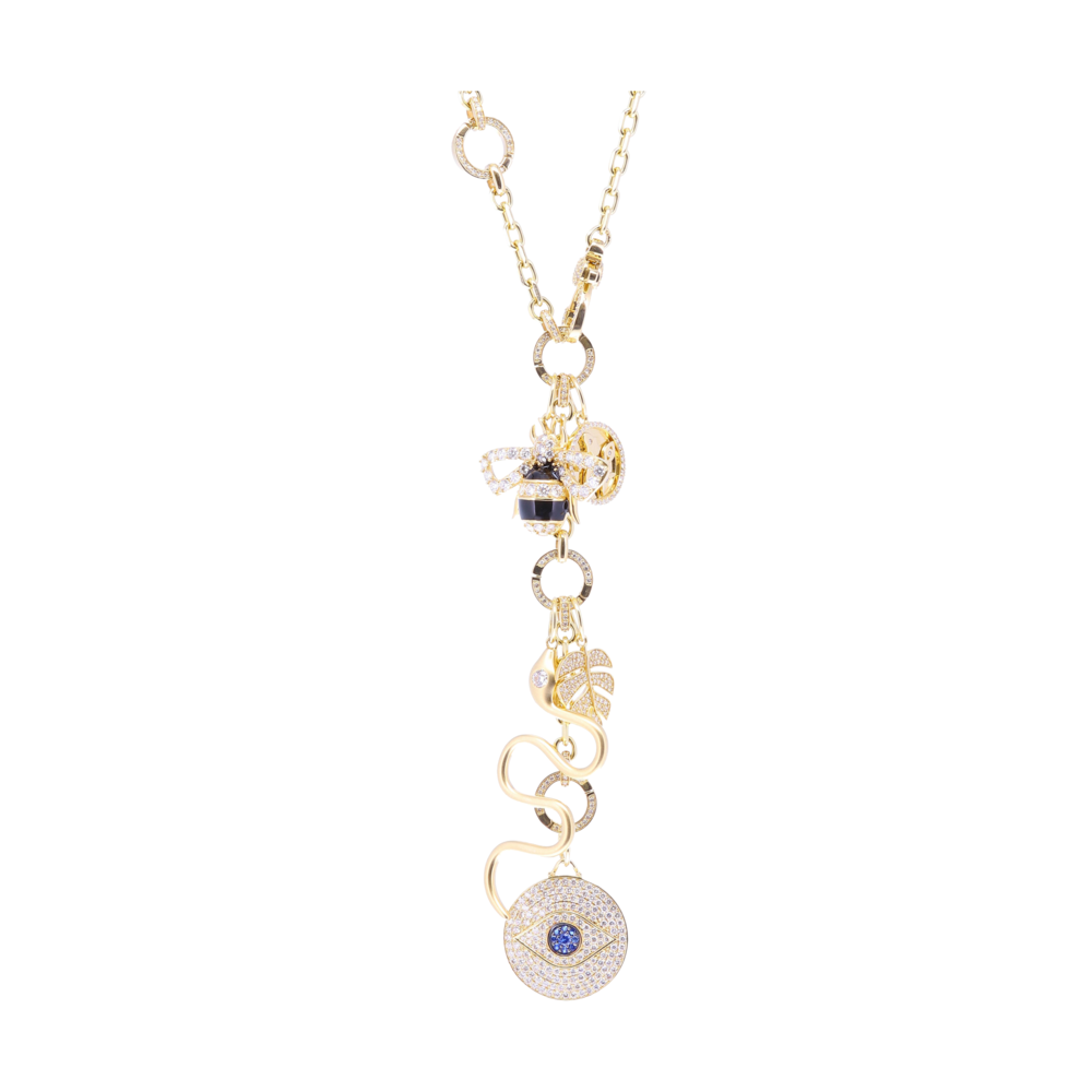 Image 2 for Gold Pegasus & Stars Medallion Pendant with Diamonds