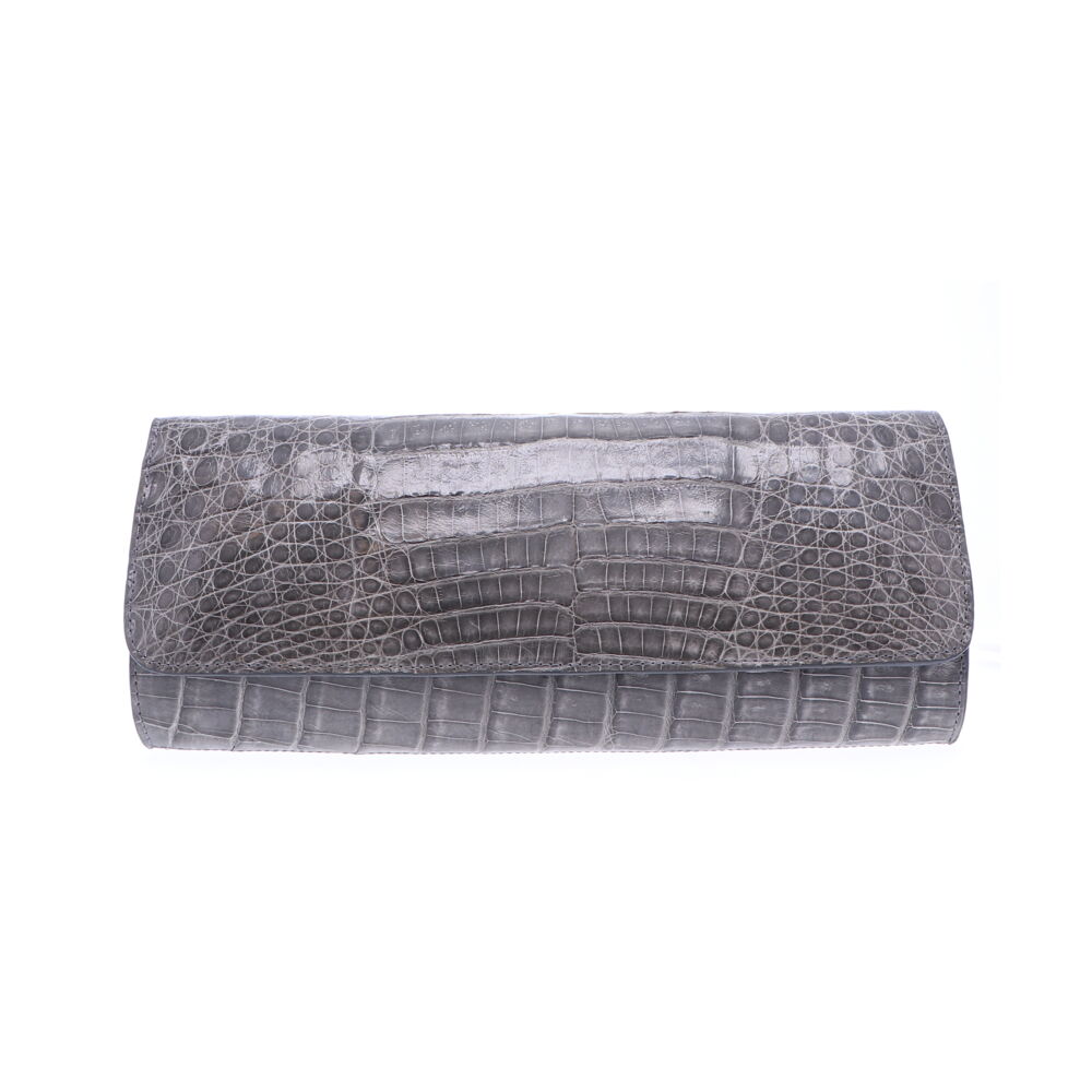 Image 2 for Grey Cayman Crocodile Day Clutch
