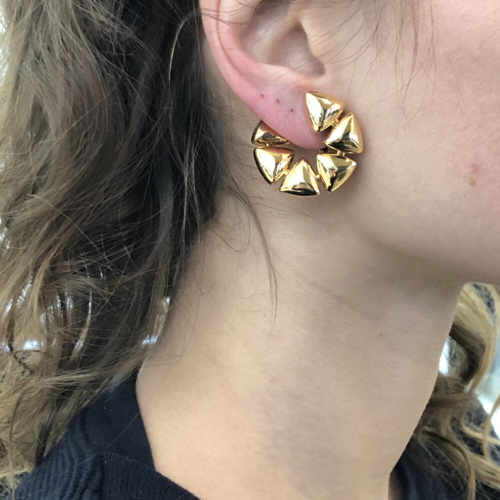 Image 2 for 18k Rose Gold Clip-On Freccia Earrings