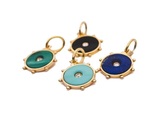 Image 2 for Florence Pendant Turquoise&Diamond 18k