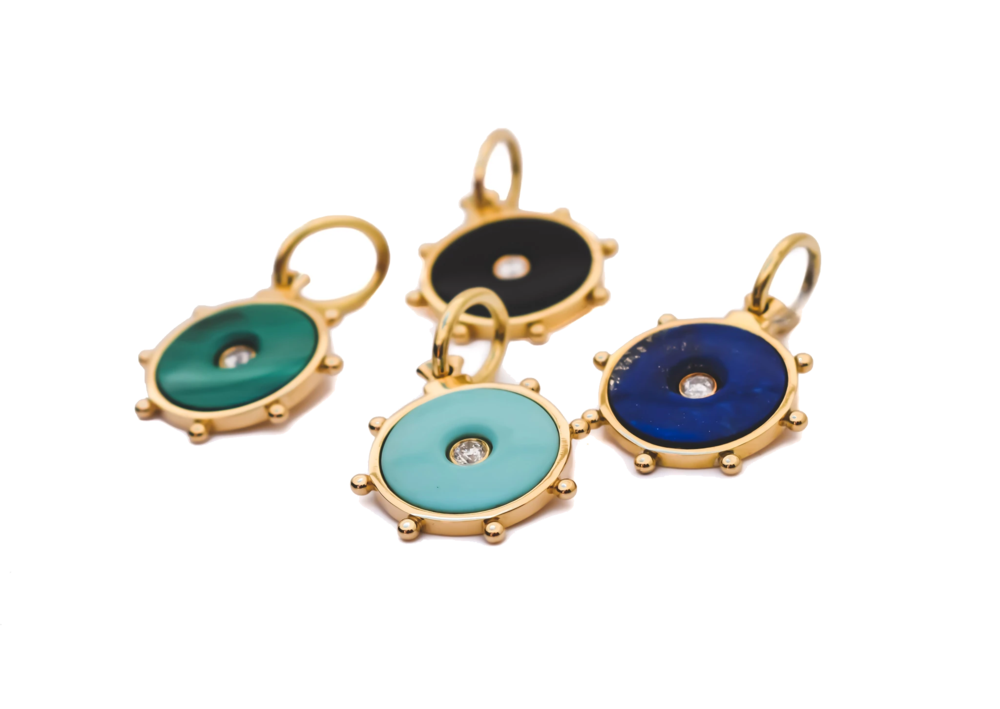 Image 2 for Florence Pendant Onyx and diamond 18k