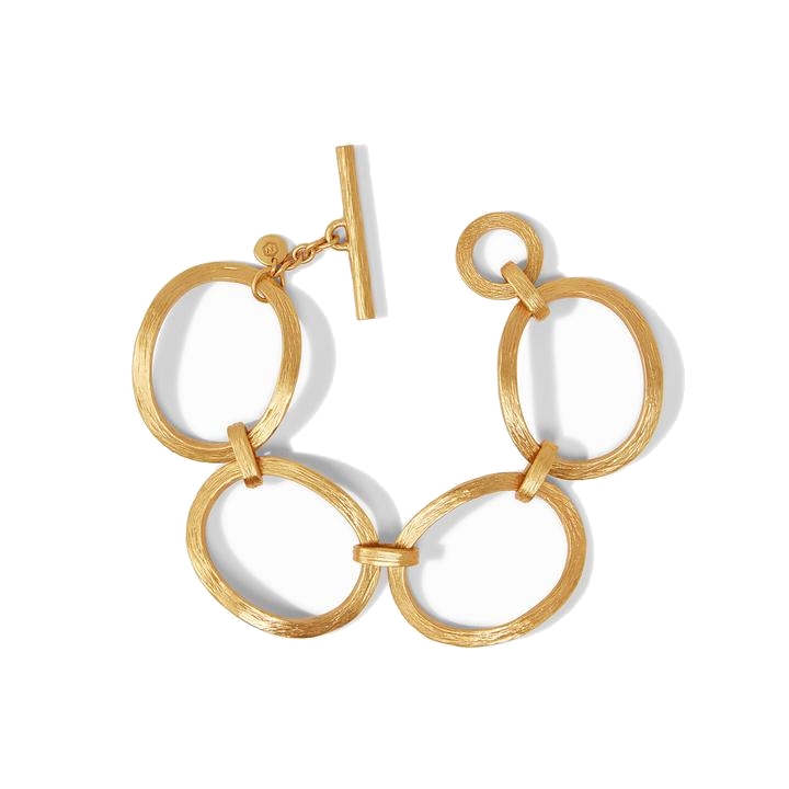 Aspen Link bracelet from Julie Vos is inspired by the bark of the Aspen tree. 24k Gold Plate over a nickel free brass, this is perfect for everyday use. Aspen Link Bracelet