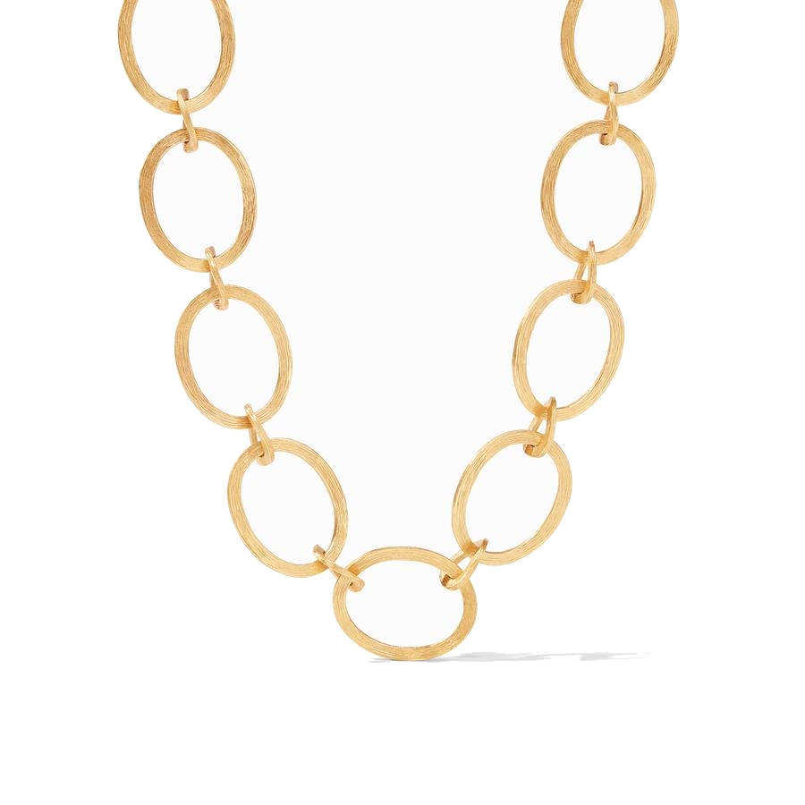 Golden oval links with a textured finish inspired by the bark of an Aspen tree. Toggle closure.
Aspen Link Necklace