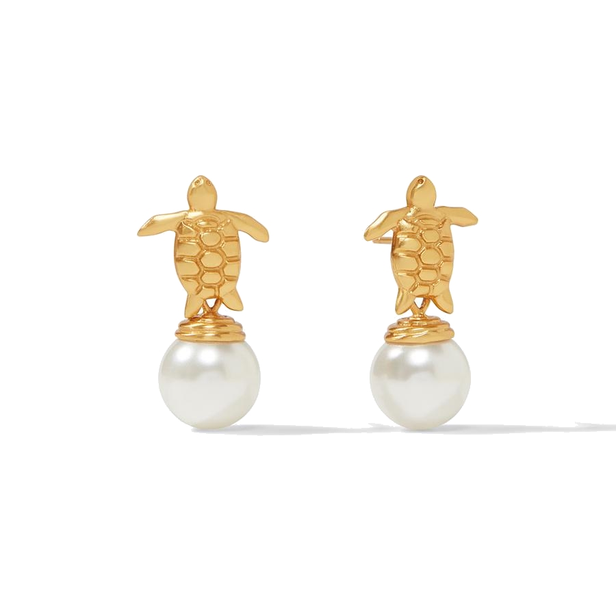 Magnificent on land and in sea, these peaceful creatures symbolize tranquility and long life.
*A percentage of your purchase of the Turtle Stud supports the conservation and protection of sea turtles through our partnership with the Sea Turtle Conservancy.* Turtle Pearl Drop Earring