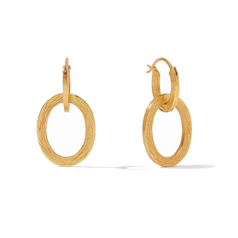 Two-in-one earring with a textured finish inspired by the bark of an Aspen tree. Aspen 2in1 Earring