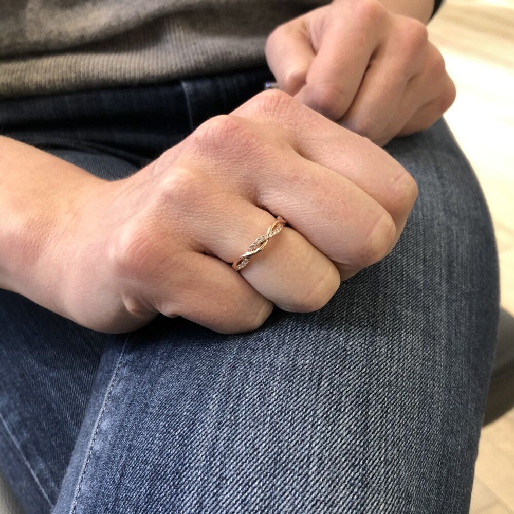 Image 2 for 14k Rose Gold Stack Band
