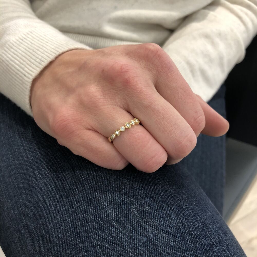 Image 2 for 14k Yellow Gold Stack Band