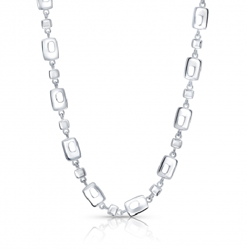 In 1989 Zina Sterling Silver moved into our Beverly Hills headquarters that accommodates our workshop as well as Zina 'The Store'. The store is a showcase for all that is 'today' in fine design in jewelry, gift ware, Judaica, frames and whatever Zina thinks is new and exciting that crosses her path. Zina is a destination for people seeking the finest in design . Zina is at the pulse of what is 'happening' Palm Springs Link Necklace
