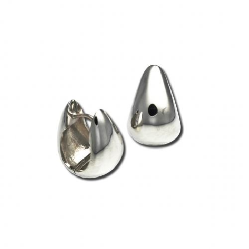 In 1989 Zina Sterling Silver moved into our Beverly Hills headquarters that accommodates our workshop as well as Zina 'The Store'. The store is a showcase for all that is 'today' in fine design in jewelry, gift ware, Judaica, frames and whatever Zina thinks is new and exciting that crosses her path. Zina is a destination for people seeking the finest in design . Zina is at the pulse of what is 'happening' Teardrop Snap Hoop Earrings