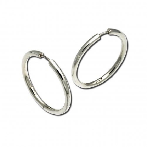 In 1989 Zina Sterling Silver moved into our Beverly Hills headquarters that accommodates our workshop as well as Zina 'The Store'. The store is a showcase for all that is 'today' in fine design in jewelry, gift ware, Judaica, frames and whatever Zina thinks is new and exciting that crosses her path. Zina is a destination for people seeking the finest in design . Zina is at the pulse of what is 'happening' Large Thin Snap Hoop Earrings