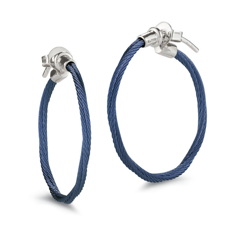 Image 2 for Small Twisted Cable Hoop Earrings