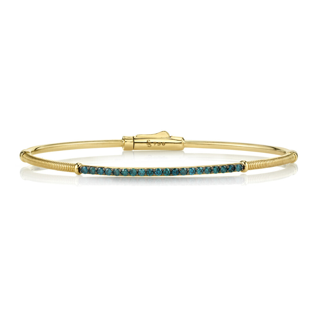 Image 2 for Blue Diamond and Strie Detail Bracelet