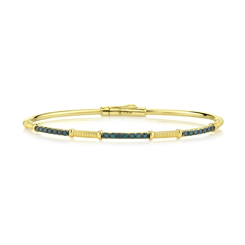 Image 2 for Blue Diamond and Strie Detail Bracelet