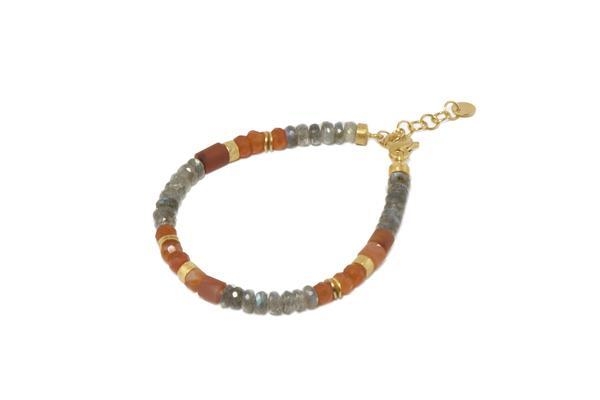 Stone
Title
Chakra
Joyla Name
Carnelian
The Stone of Transformation
Root, Sacral & Solar Plexus
Positive Energy
Labradorite
The Stone of Magic
Root, Heart, Throat, Third-Eye, Crown
Protection and Healing
Carnelian is an excellent chakra stone, as it activates the Root Chakra and the Sacral Chakra
Labradorite is known for its vibration to illuminate the path of one's spiritual destiny. It cleanses and realigns all the energy centers within the body, which will help one to develop the proper psychic abilities to best suit them during their spiritual journey. Labradorite lifts insecurities about life by providing one with the strength to see the true worth of their purpose. It's vibration also holds a broad level of protection to guard from negativity. Have stone in-hand during meditation to feel your vibration raise and blend with the energy of Labradorite. 24k Gold Vermeil Beaded Labradorite & Carnelian Bracelet