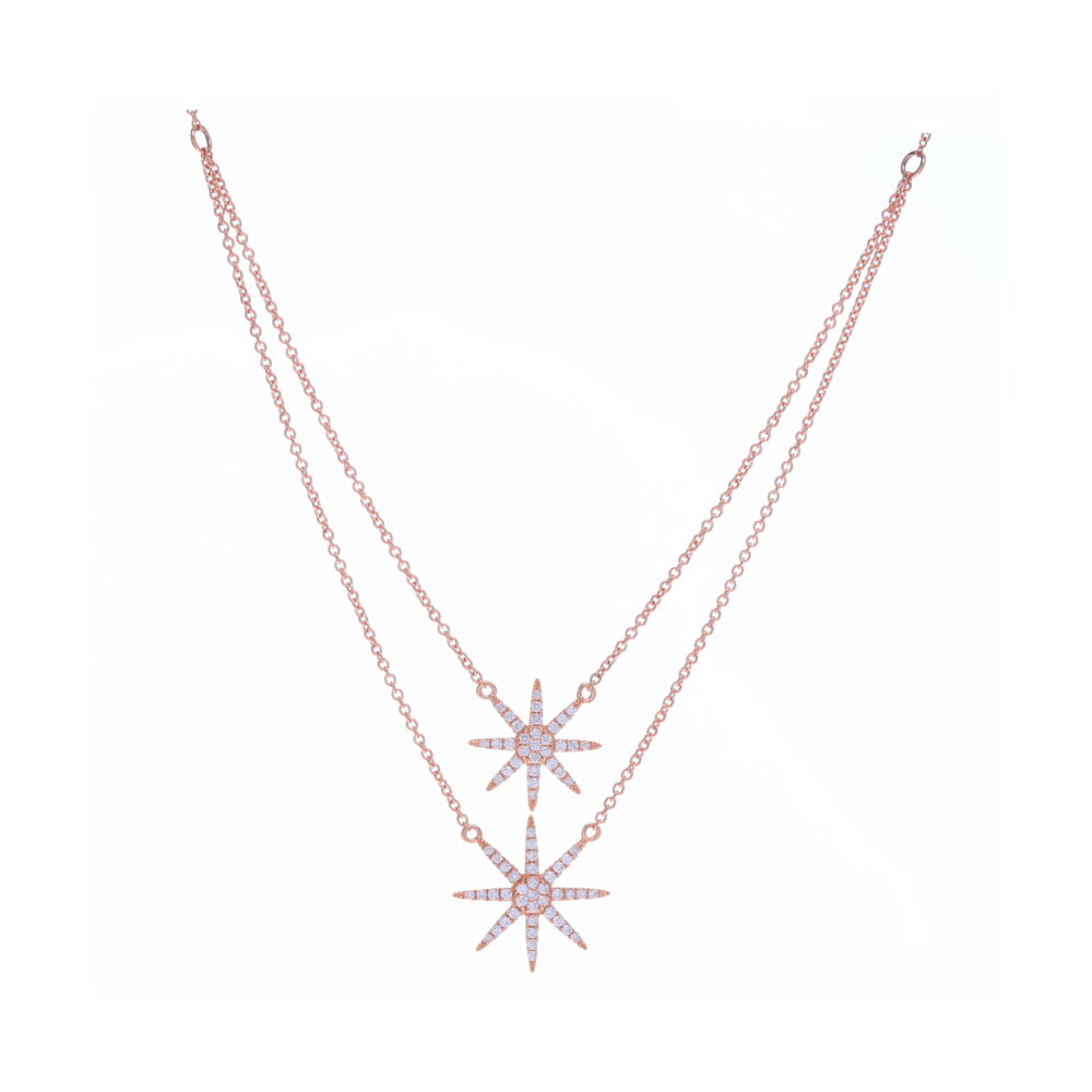 Image 2 for Double Drop Star Necklace