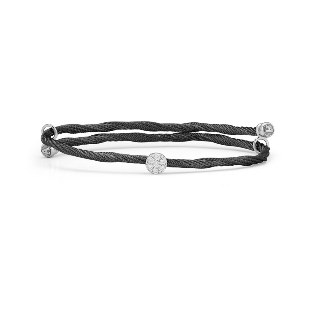 Image 2 for Noir Adjustable Circle Station Bangle