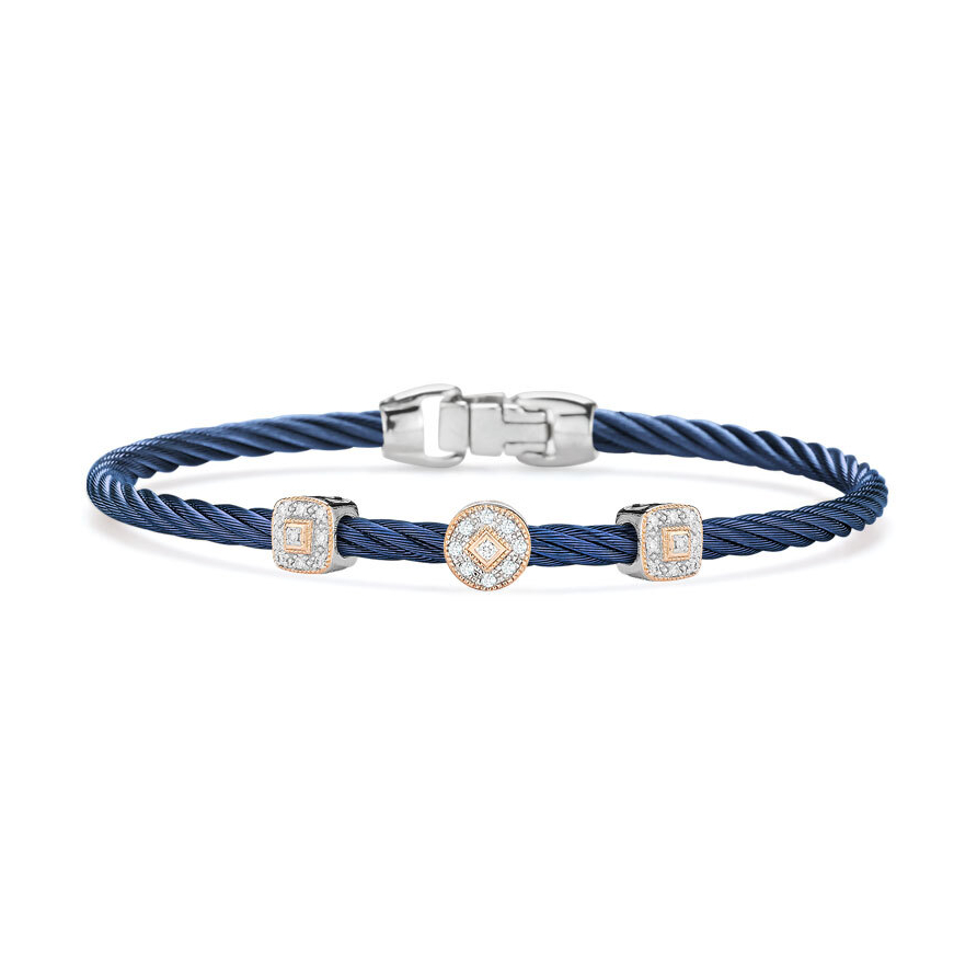 Image 2 for Blueberry Three Squared Station Bangle