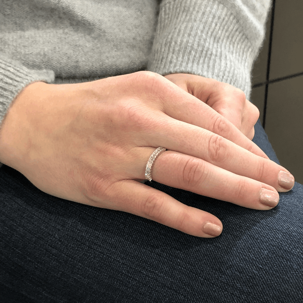 Image 2 for Baguette Diamond 1/2 Stack Ring
