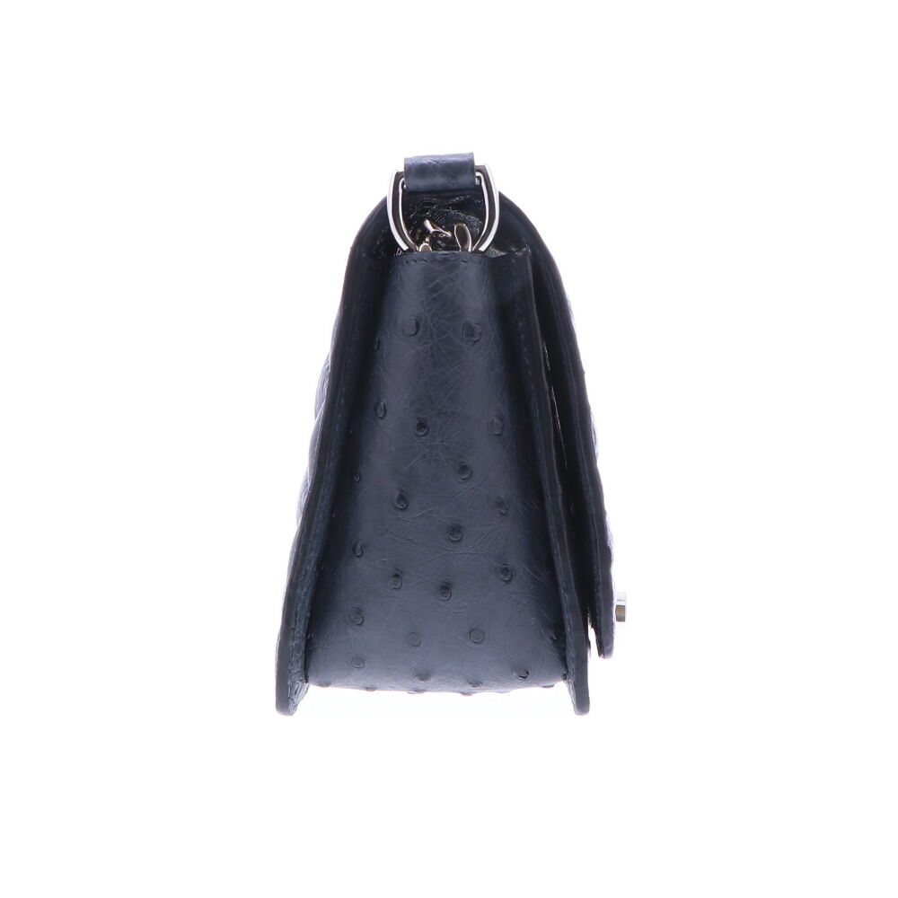 Image 2 for Navy Ostrich Chain Bag