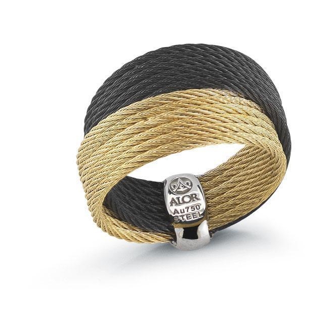 Image 2 for Noir & Yellow Stacked Ring