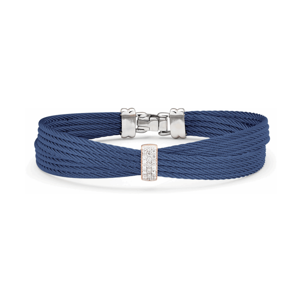 Image 2 for Blueberry Multi-Strand Crossed Bangle