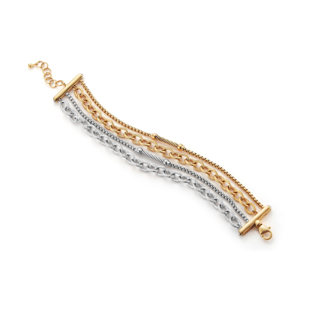 Image 2 for Chain Reaction Two Toned Link Bracelet