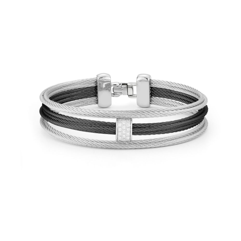 Image 2 for Two Tone Cable Bangle