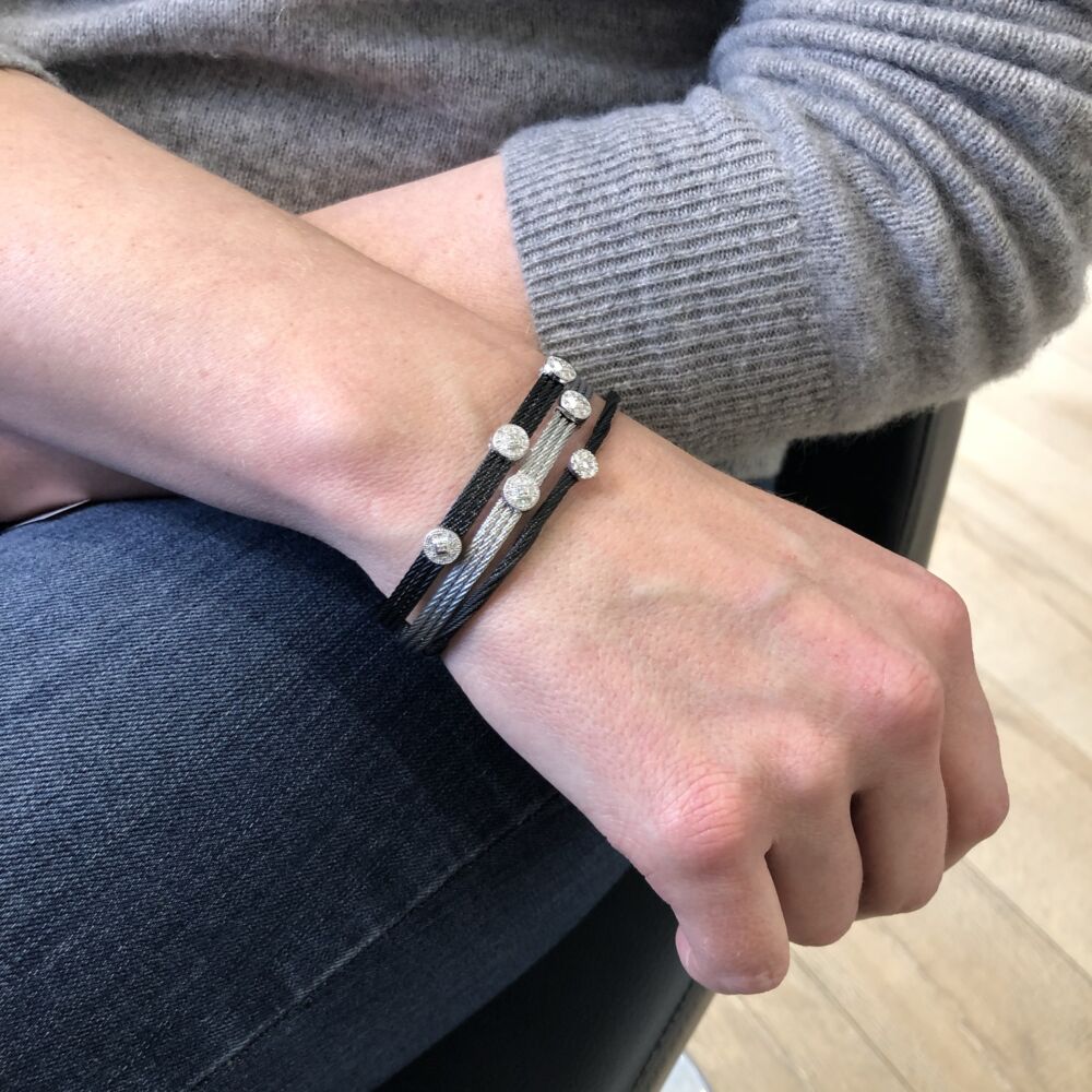 Image 2 for Noir Three Circled Station Bangle