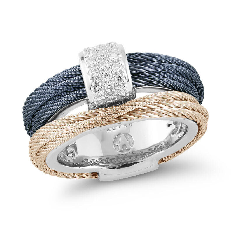 Image 2 for Two Tone Cable Stack Ring