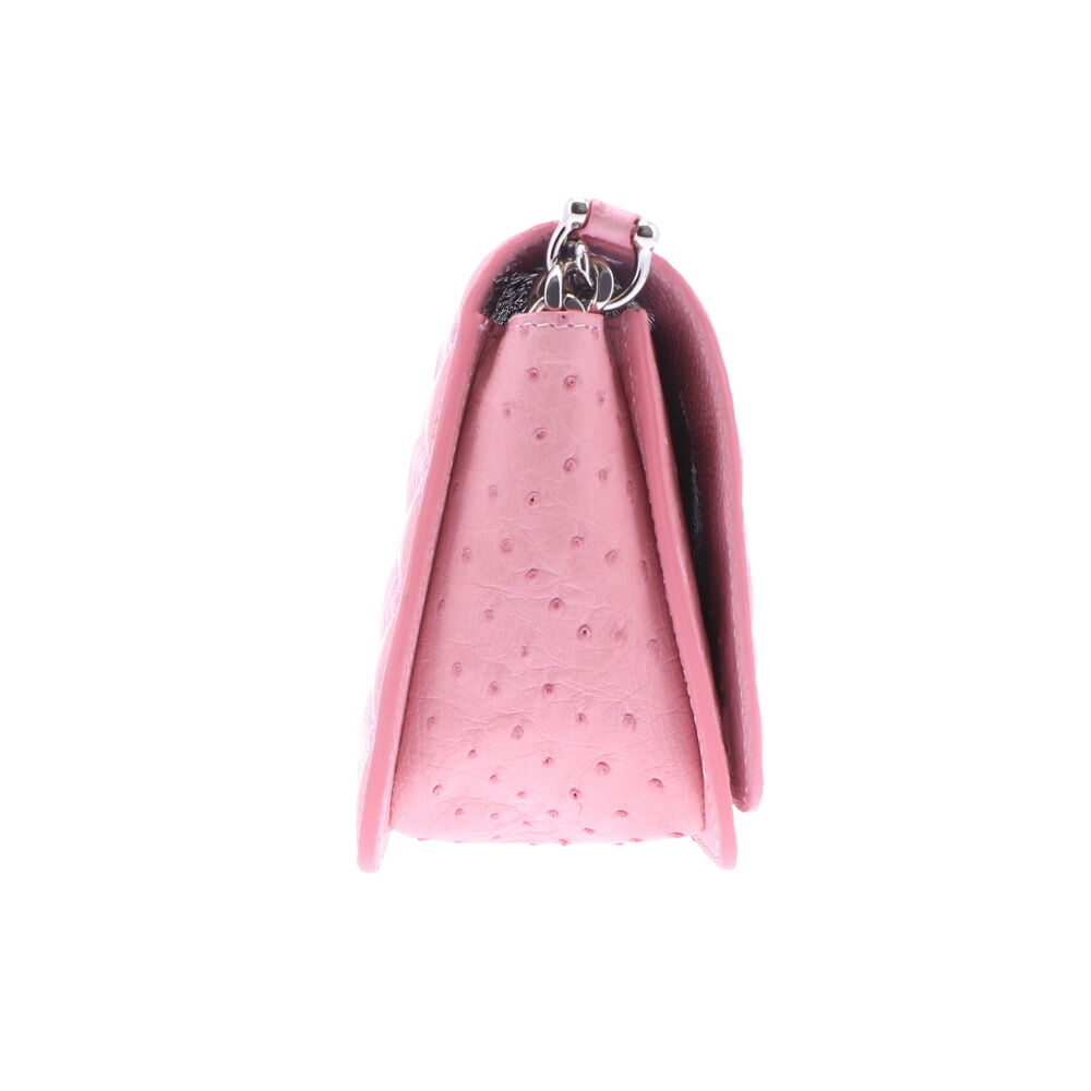 Image 2 for Pink Ostrich Chain Bag